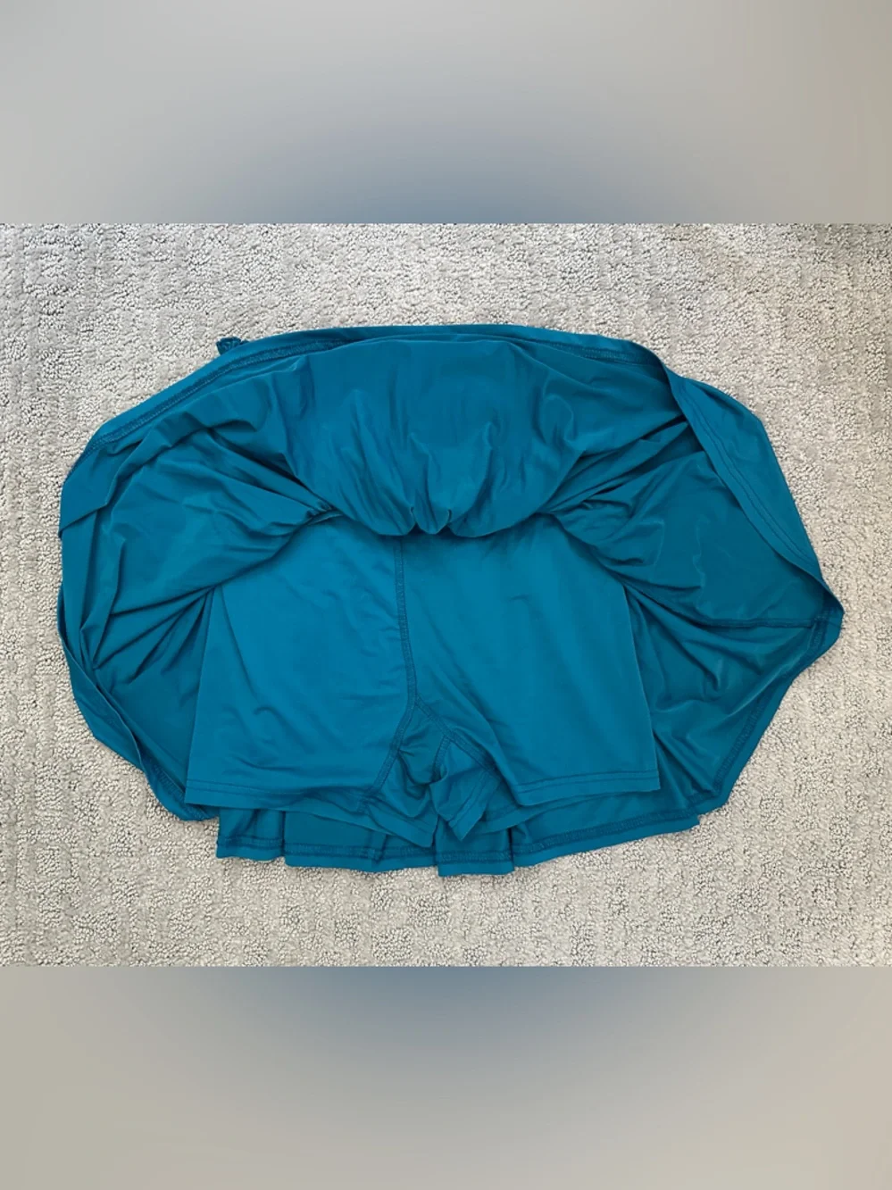 Natural Life Teal Smocked Skort Built-In Shorts Boho Mini S
